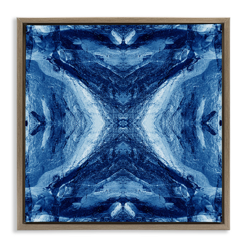 Rustic Mirrored Motif Floating Frame Art by El Perkin, Brown, 18" H x 18" W
