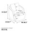 Fauteuil demi-tonneau pivotant de 30,3 po Jebril-2048722950