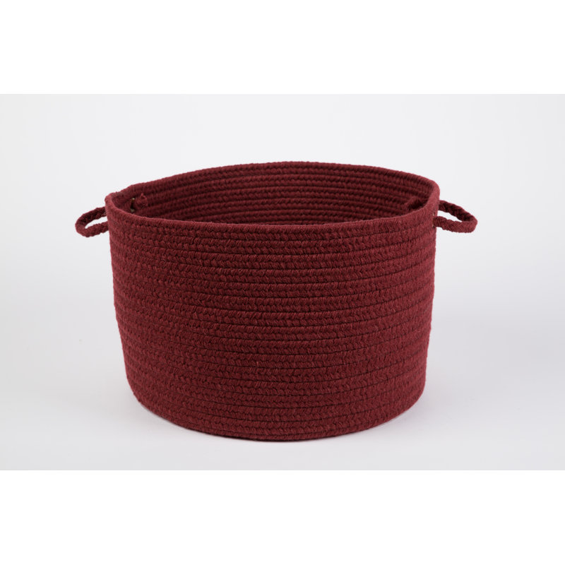 August Grove® Smyth Fabric Decorative Basket, Red Wine