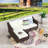 86'' Wide Wicker Patio Sofa with Cushions