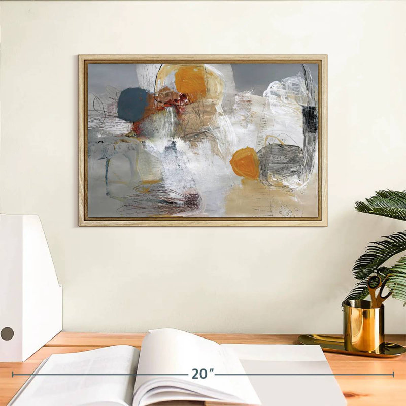 Décollage, Cadre flottant en bois naturel, 13 po x 9 po