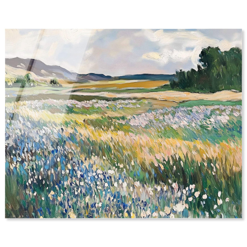 "Technicolor Field", reproduction d'art acrylique par Art Remedy, H 36 po x l 45 po