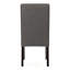 De 2 chaises de salle à manger avec dossier haut, gris foncé, structure en bois de bouleau, tissu gris-1045037638