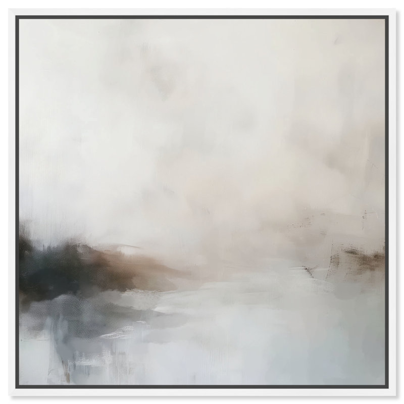 Art abstrait sur toile Myst Art par Art Remedy, H 31 po x l 31 po, Cadre blanc