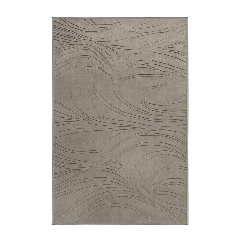 Machine Washable Abstract Gray Area Rug, Rectangle 8' x 12'