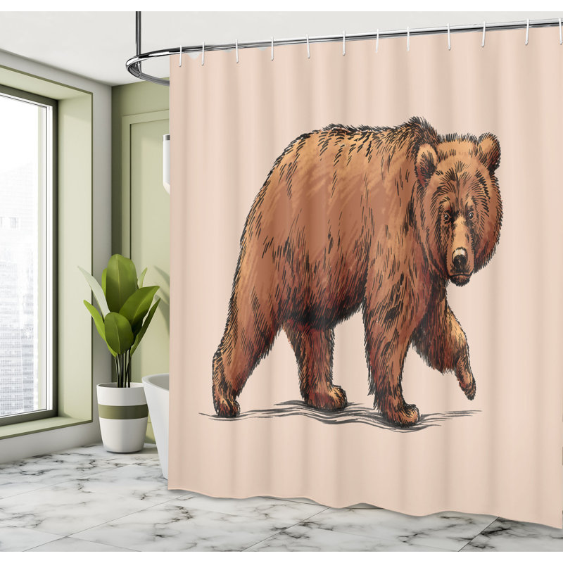Shower Curtain with Hooks Included, 75"H x 69"W