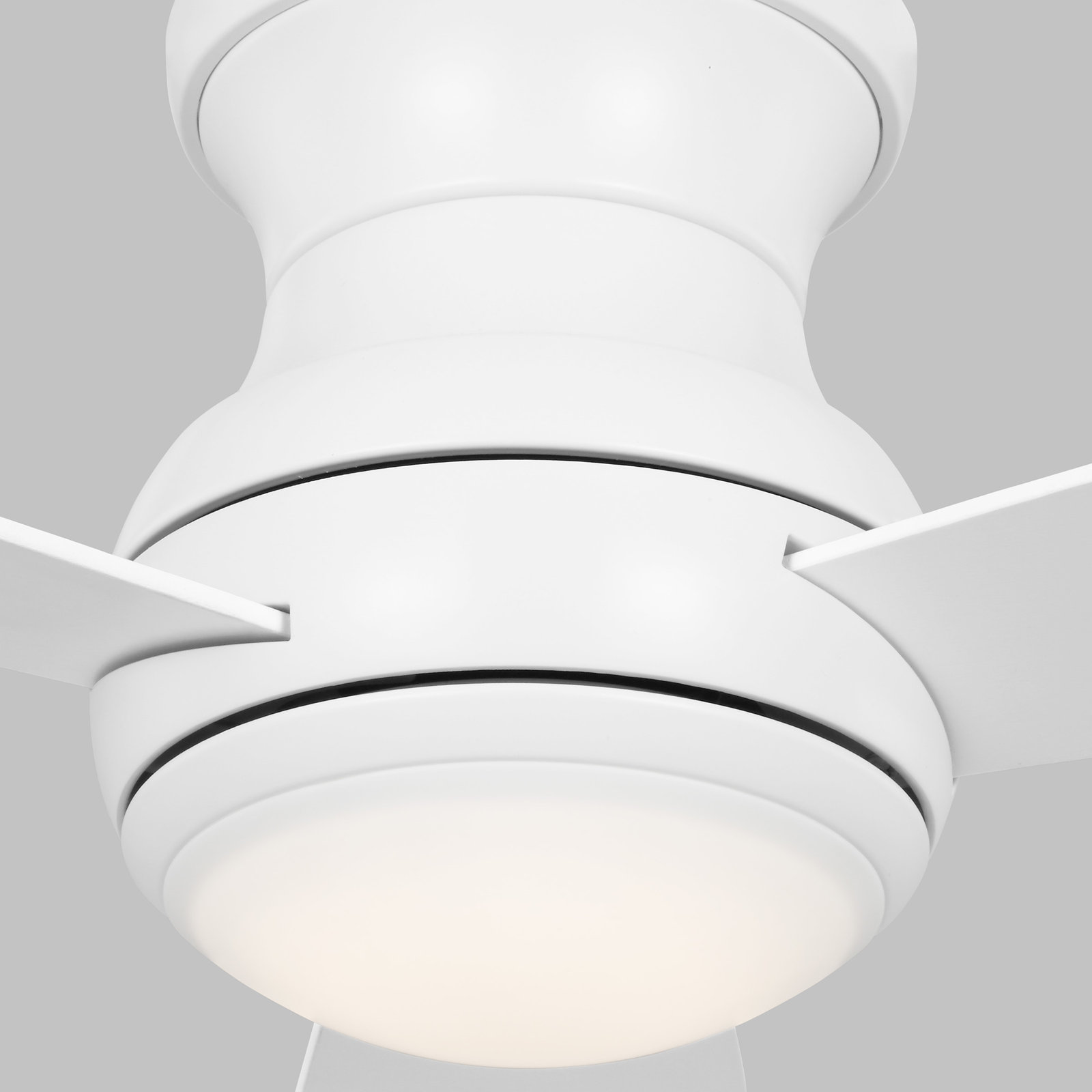 Keed 52'' 3 Blade Ceiling Fan with LED Light Kit, Matte White, Matte White