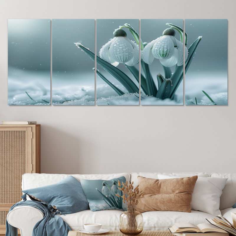 Ensemble de salon Lamberson - Snowdrops Wall Art, H 28 po x l 60 po