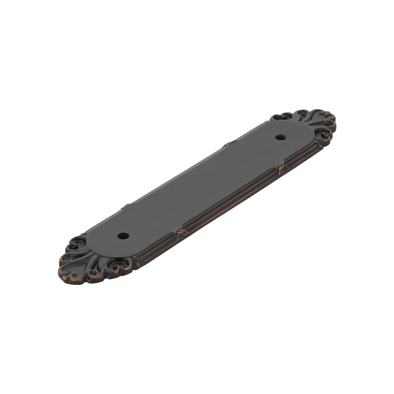 Ribbon and Reed 4" Center to Center Novelty Pull, Oil Rubbed Bronze