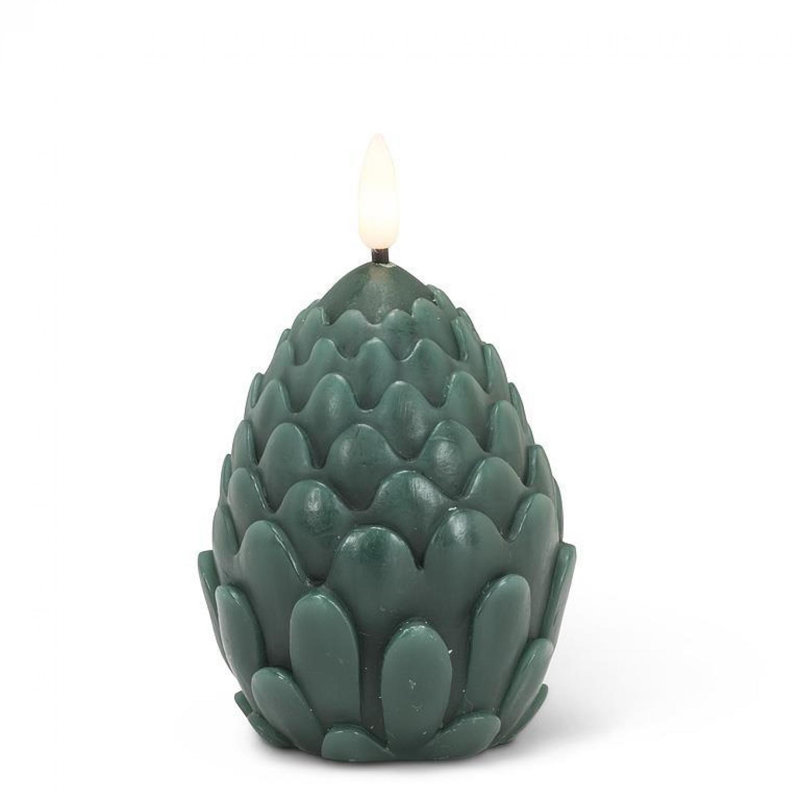 Bougie Pinecone, Vert, H 4 po x l 3 po x P 3 po
