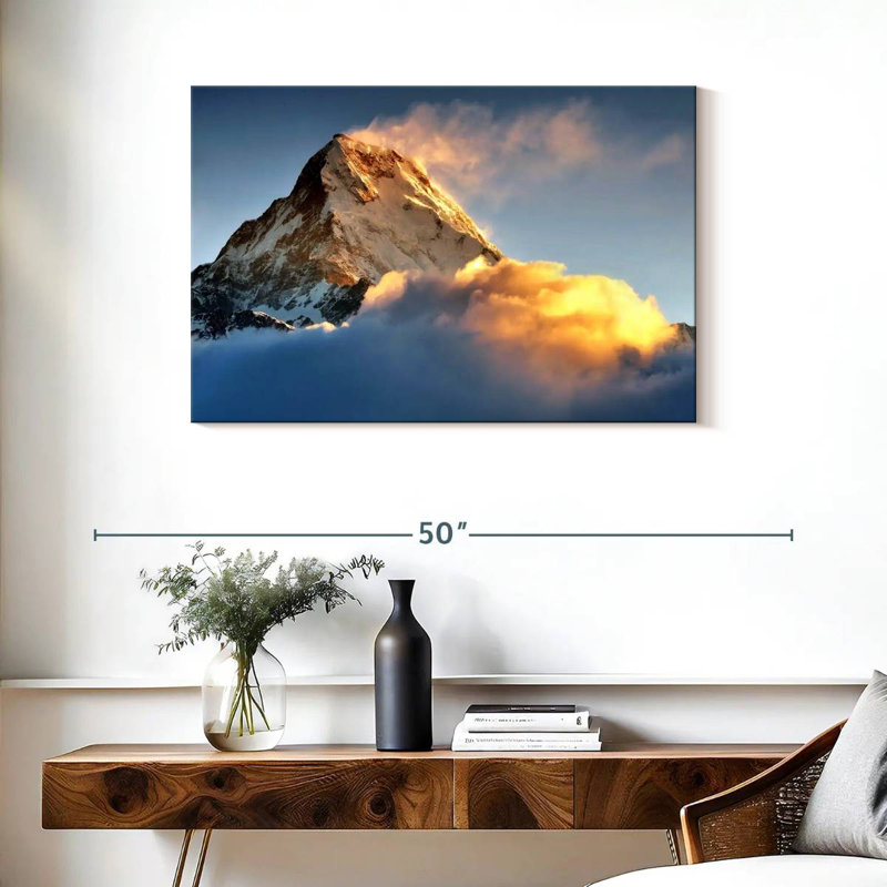 Snowy Machapuchare Peak, 24" H x 36" W
