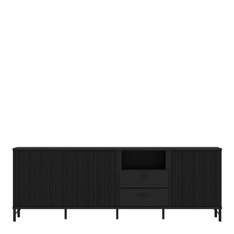 Unfinished TV Stand,  Black Graphite, 70cm H x 200cm L x 40cm W