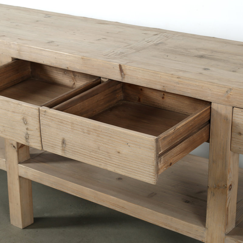 120'' W Solid Wood Console Table