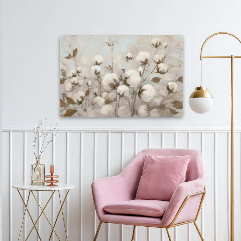 Contemporary Cotton Field Neutral, 36" H x 24" W