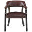 Chaise de salle à manger à accoudoirs touffetés noyer LUMera-1550979415-1550093335
