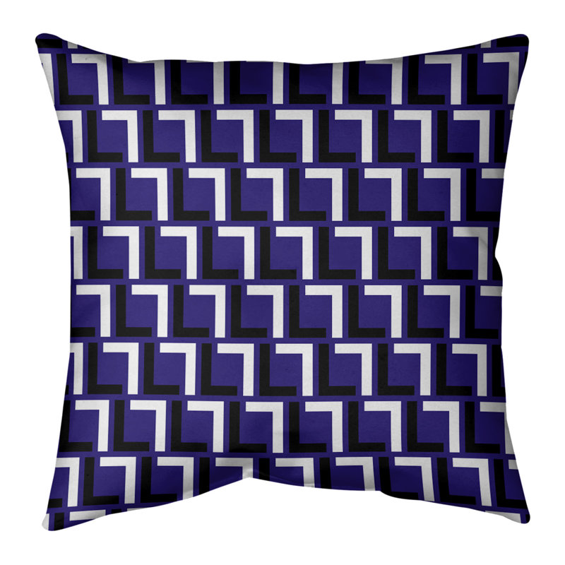 Housse de coussin Baltimore Football Luxury, Mauve/blanc, 18" x 18", Polyester filé