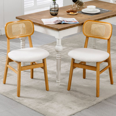 Almudena 47cm H Foam Padding Upholstered Side Chair in Beige