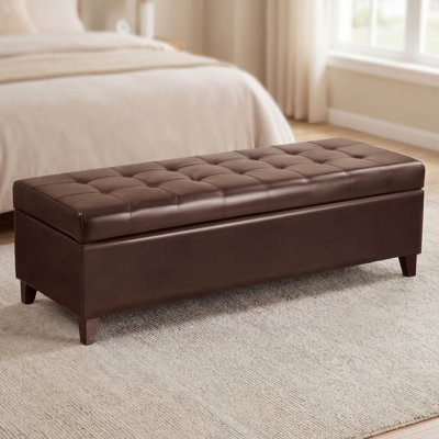 Banc de rangement en simili cuir Loggins