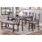 Dining Room Furniture Simple 6Pc Set Dining Table 4X Side Chairs And A Bench Solid Wood And Veneers