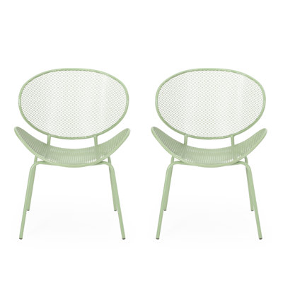 Iron Chair For Outdoor Pleasure - Curvaceous, 25.02In Depth, 25.47In Width, 34.67In Height, 11.34Lb Weight Curvaceous Iron,