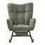 Ensemble chaise berçante et repose-pieds en tissu Teddy