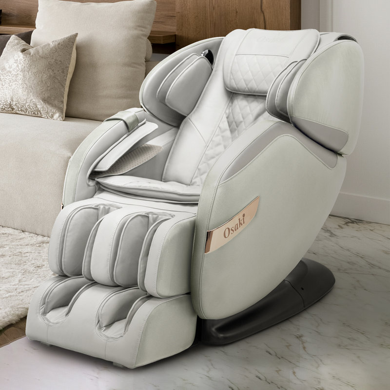 Fauteuil de massage Titan OS-Champ, Similicuir crème / taupe