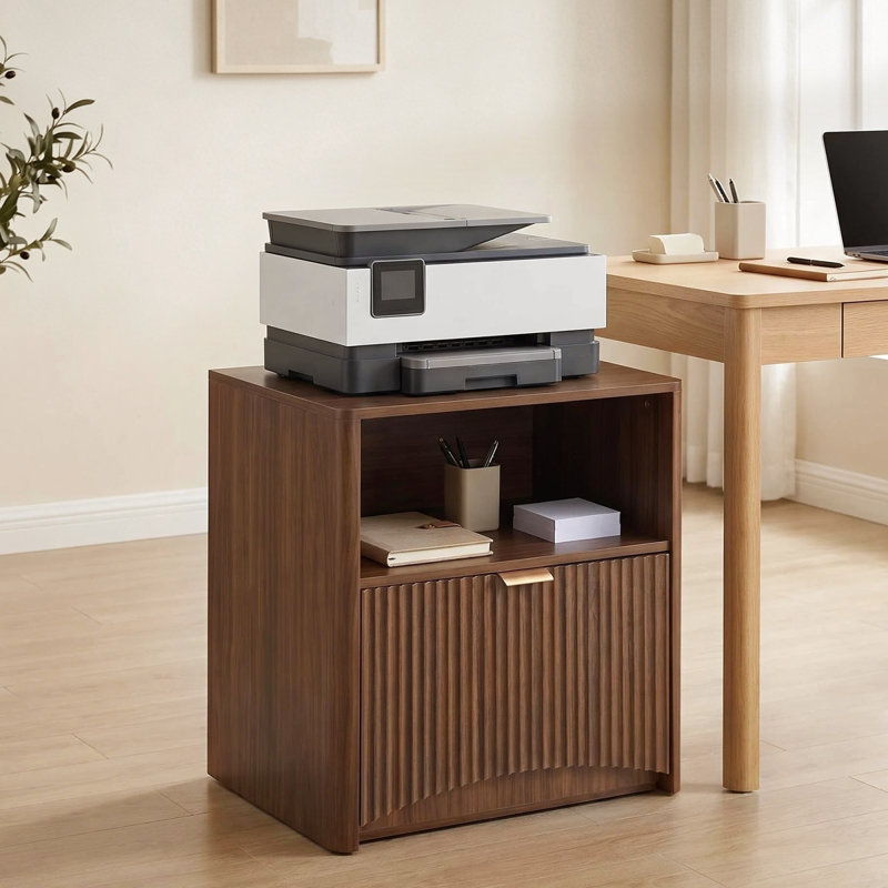 Tables de chevet avec rangement, tables compactes modernes en bois aggloméré pour la chambre à coucher