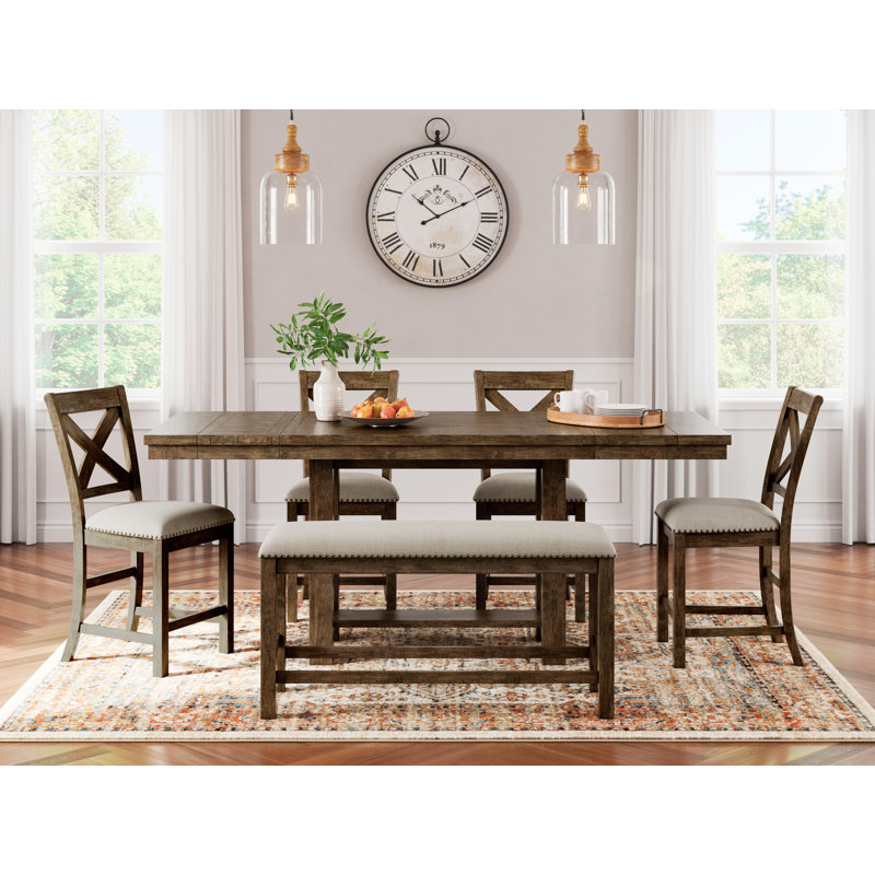 Moriville Counter Height Dining Table and Barstools, 6