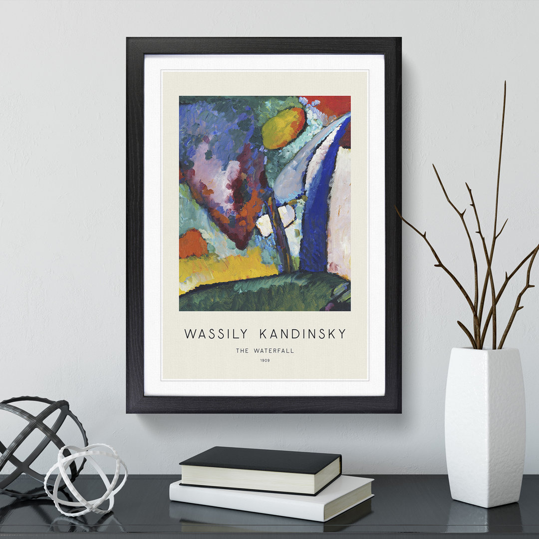 The Waterfall by Wassily Kandinsky - Framed Print