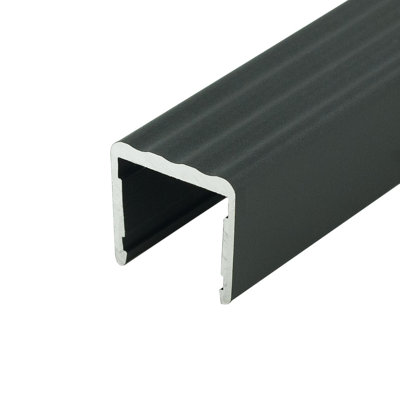 Outwater Black Finish 3/4'' ''No Bow'' Aluminum U-Channel 46'' Length (Pack Of 2) Shf-A750-Bk C-Channel