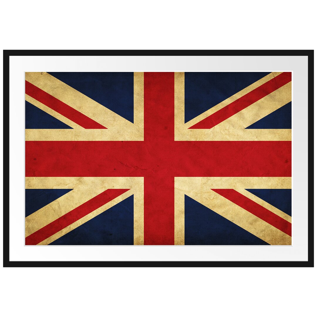 Gerahmtes Poster Großbritannien Flagge