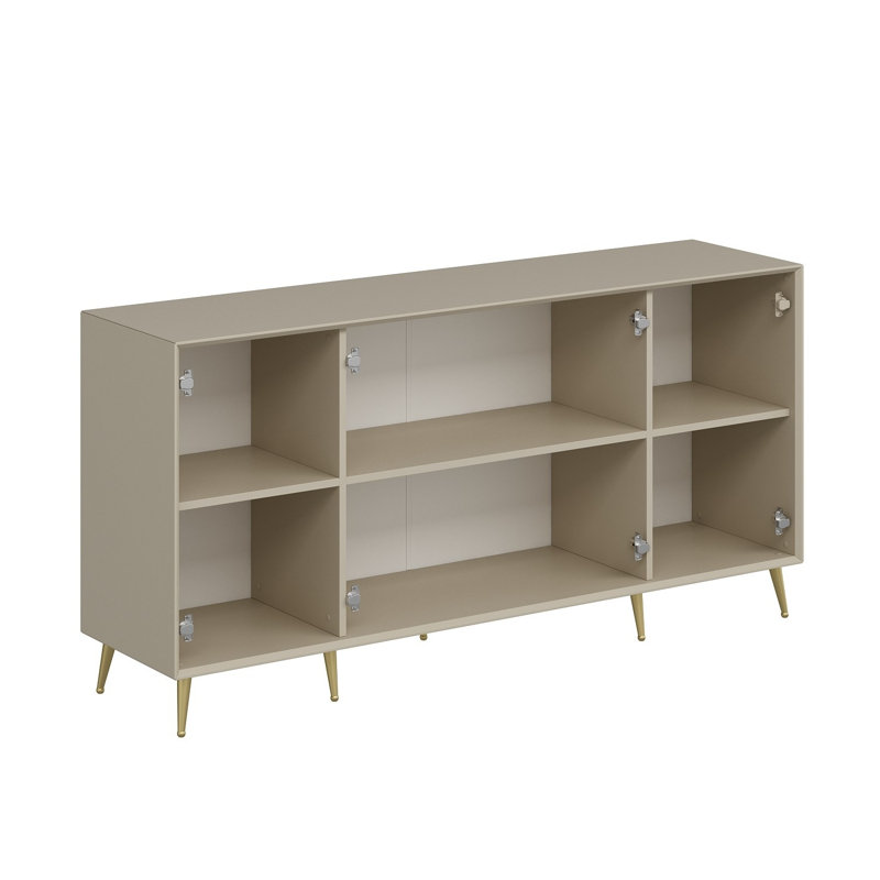Modern Console Table, Sandstone Color, 70.9 x 35.4 x 17.7 inches | 100% Melamine Coated Particle Board, Thickness: 0.7 inches | Stylish Design for Living Room, Entryway, and Office | Durable & Elegant Storage Solution
