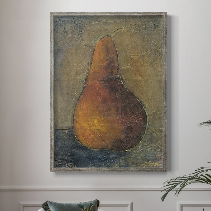 Pear I Framed Print - Solid Wood, 11" H x 9" W