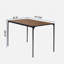 Ensemble de salle à manger 5 pièces industriel avec table en noyer de 47 po et 4 chaises rembourrées beiges-133283165