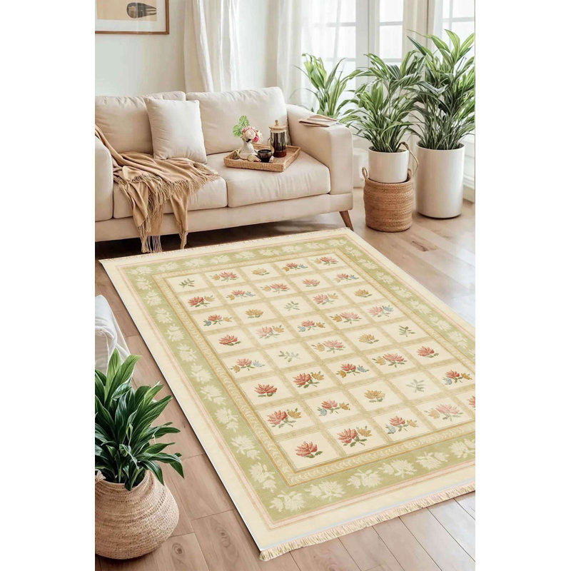 Tapis transitionnel Lotus Ivory Lotus Grid