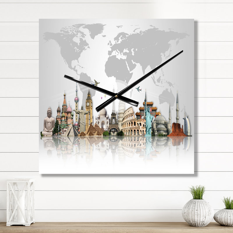 Monuments célèbres à travers le monde - Horloge en métal, Grand