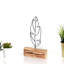 Élégant objet décoratif noir, 6,7 po x 11,8 po x 1,4 po | 100% métal (épaisseur: 0,08 pouce) avec base en bois robuste | Parfait pour la décoration intérieure, l'esthétique moderne et le style unique | Pièce décorative polyvalente-2076379863-2048368638
