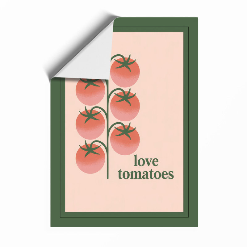 Love Tomatoes Modern - Framed Print, Unframed, A1 - 84.1 x 59.4 cm