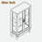 Curio Cabinet With 2 Tempered Glass Doors, Adjustable Shelves And Led Light-1689551075