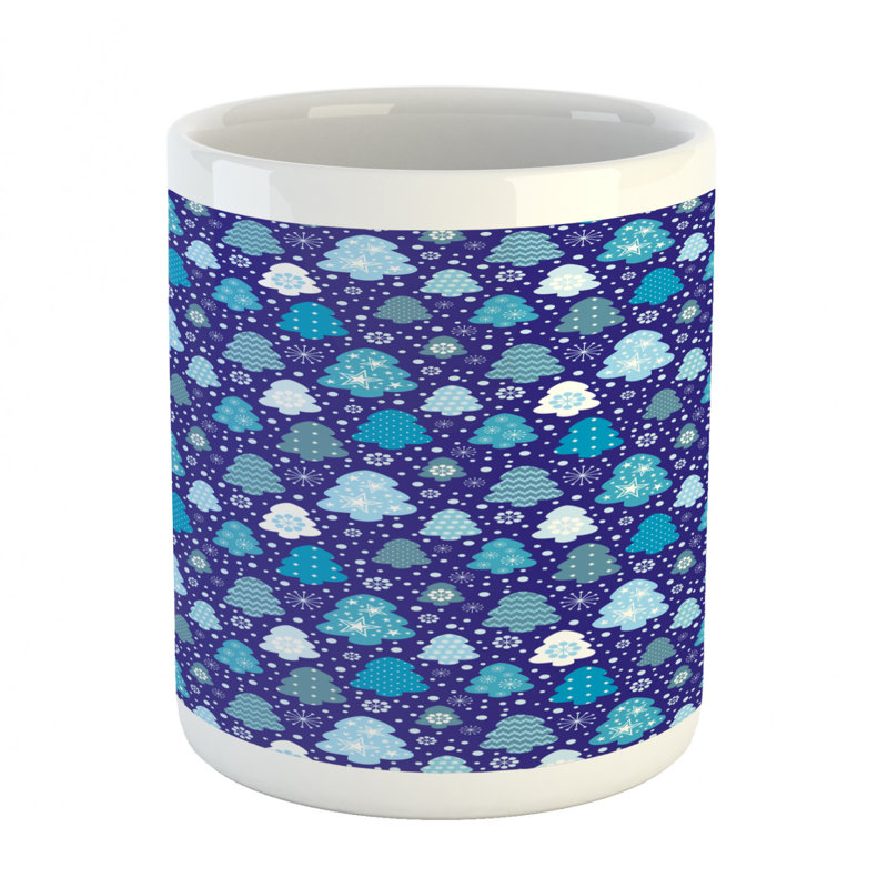 Grande tasse à café winter, Violet/bleu