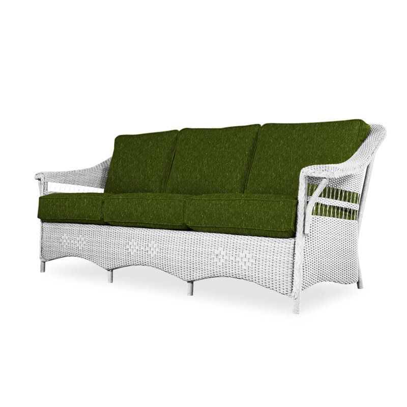 Nantucket Outdoor 3 - Seat Patio Sofa, Luna Mist, White
