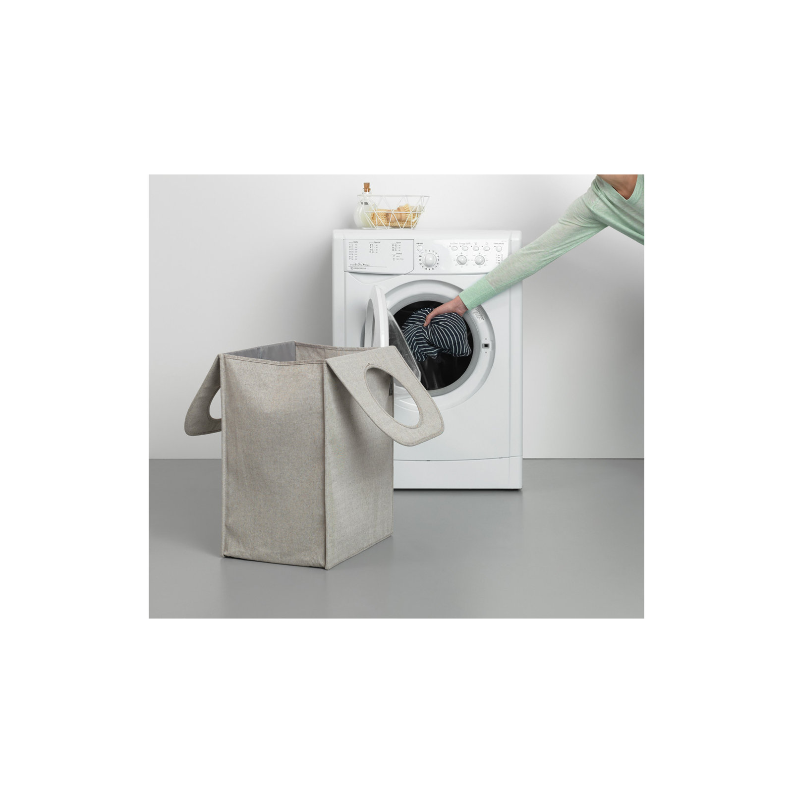 Brabantia Foldable Laundry Hamper 14.5 Gallon, Gray