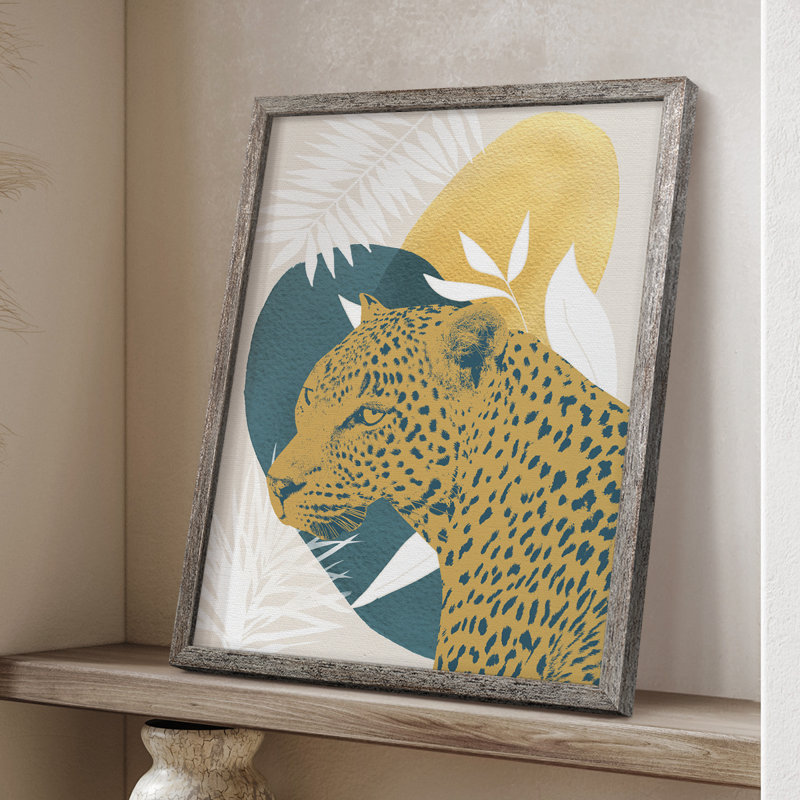 Jungle Cat II Framed Print - Solid Wood, 11" H x 9" W