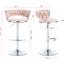 2 tabourets de bar roses, hauteur réglable, base et repose-pieds, coussin en velours, structure en métal robuste, capacité de charge allant jusqu'à 300 lb, hauteur, base, revêtement, rembourrage en mousse, rotation à 360 °, simple
