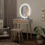 Ensemble de coiffeuse avec miroir à luminosité réglable et tabouret coussiné-933918430