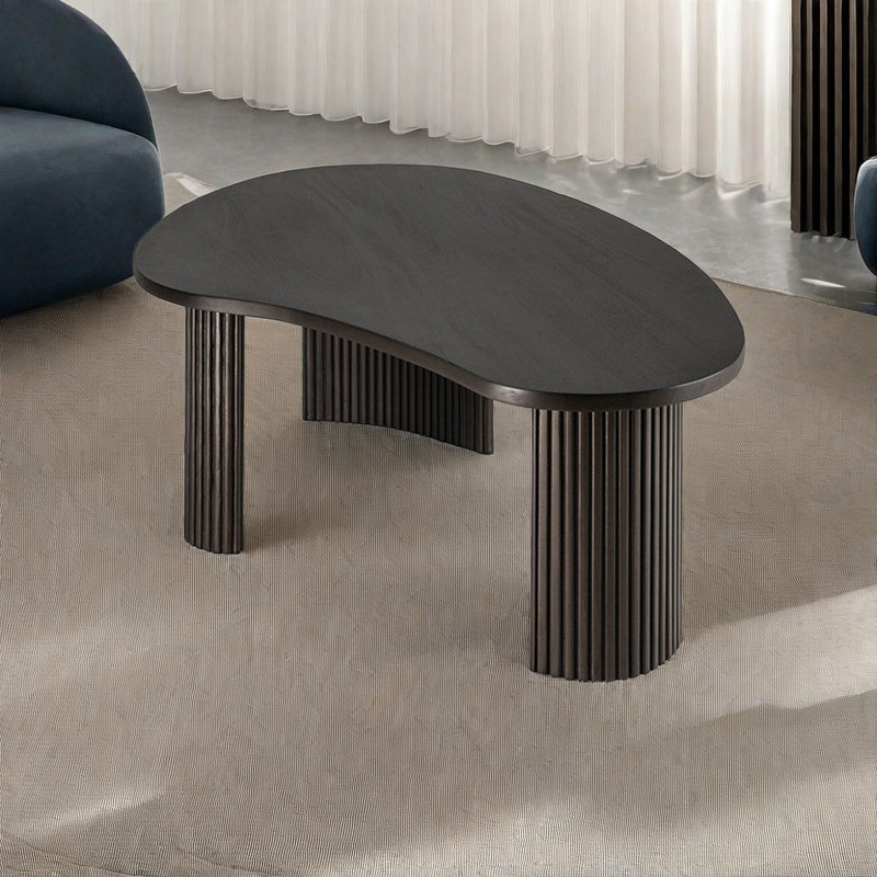 Table basse haute en bois massif