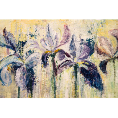 Abstract Flower Oil Painting 1 Piece Wrapped Canvas Painting