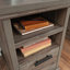 Bureau d'ordinateur, finition brune