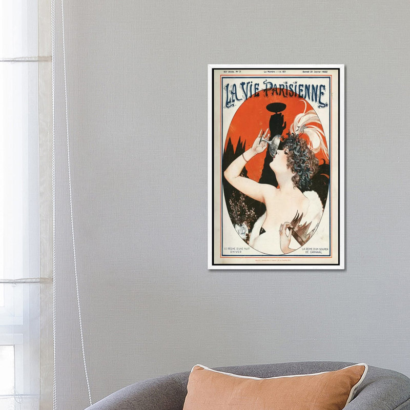 1922 La Vie Parisienne Magazine Cover by Cheri Herouard - Gallery-Wrapped Canvas Giclée on Canvas, 66.04 cm H x 45.72 cm W