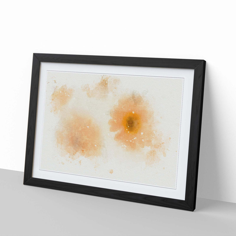 Flower Collage in Abstract - Wall Art, 40cm H x 60cm W x 2cm D, Black  Single Picture Frame Wood